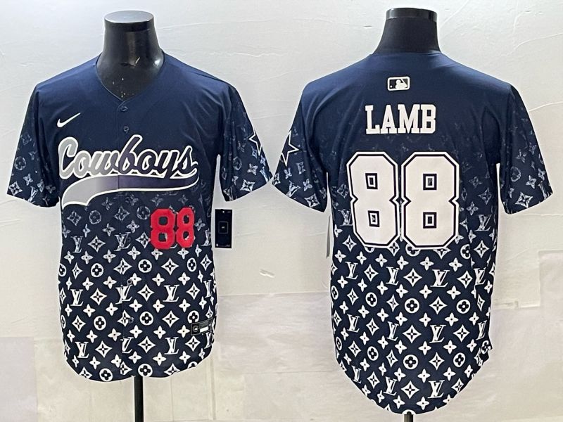 Men 2025 Nike Dallas Cowboys 88 Lamb Drak Blue Limited NFL Jersey 03